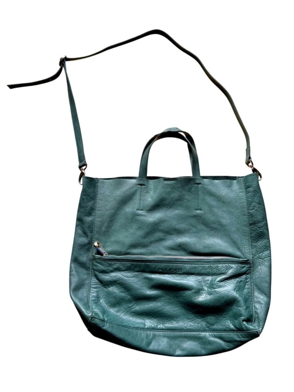 Pulicati Italy Green Leather Tote Bag